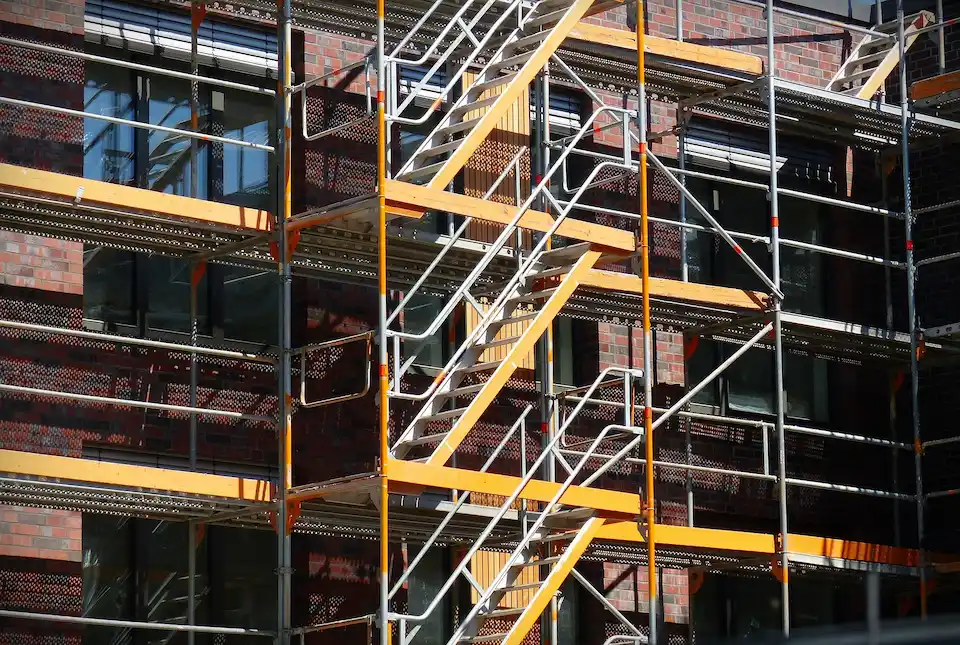 Fresno Scaffolding Rental scaffold stair access for commercial building construction projects.